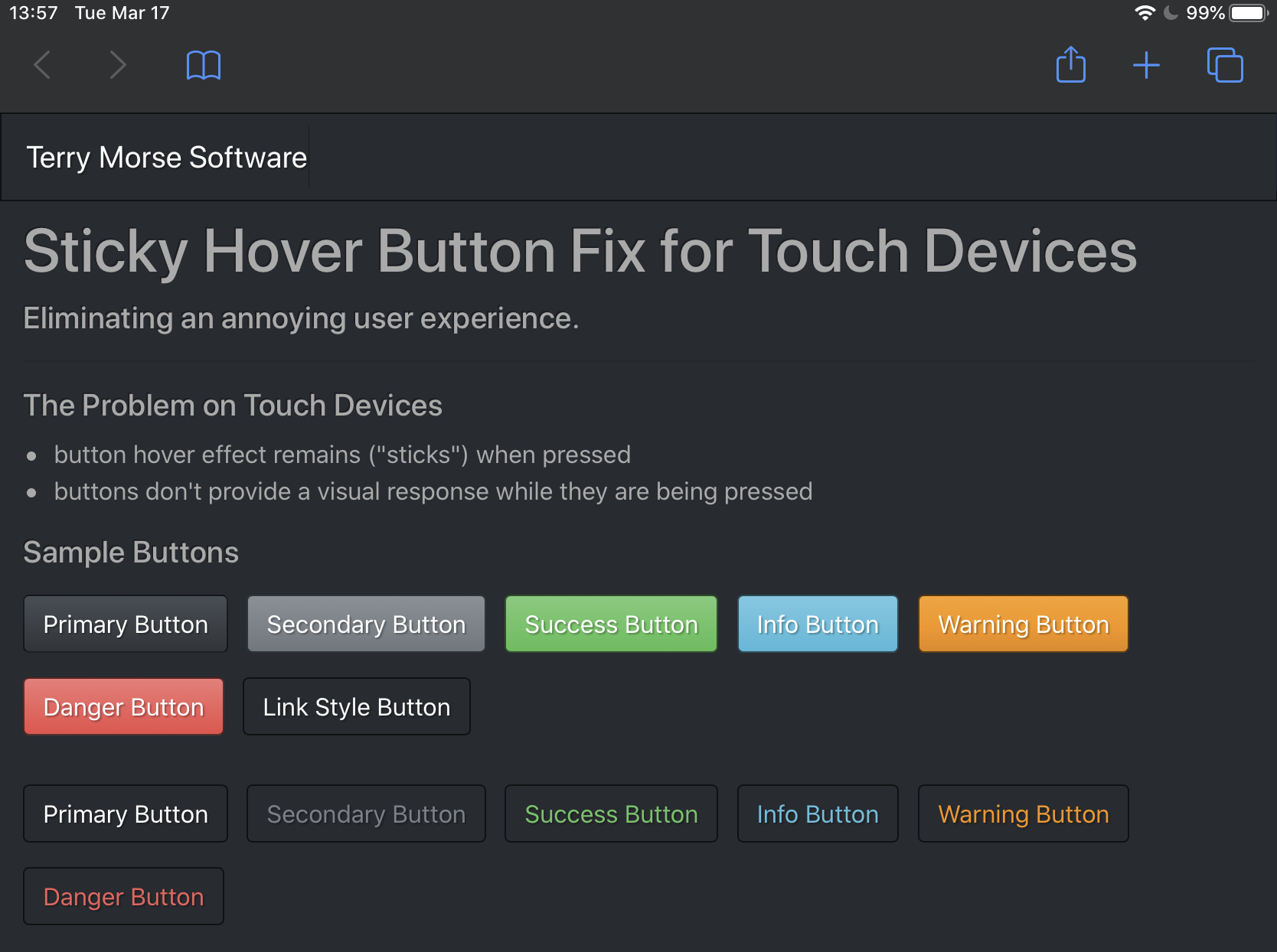 sticky hover fix demo